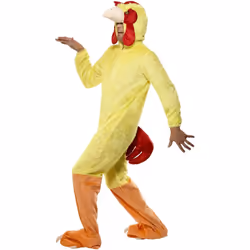 Smiffys Unisex Adult Chicken Costume - L R, Yellow/Red