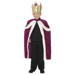 Smiffys Childrens/Kids King Costume - 7-9 Years, Purple