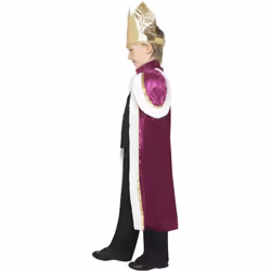 Smiffys Childrens/Kids King Costume - 7-9 Years, Purple