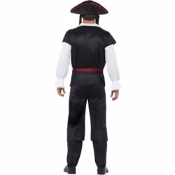 Smiffys Mens Aye Aye Pirate Captain Costume Set - XL R, Black