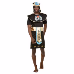 Smiffys Mens Egyptian King Costume Set - XL, Black