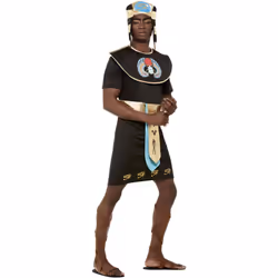 Smiffys Mens Egyptian King Costume Set - XL, Black