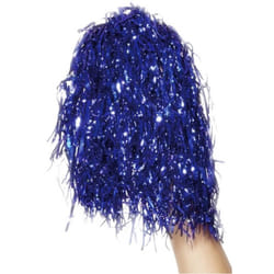 Smiffys Metallic Pom Poms (Pack of 2) - One Size, Blue