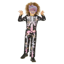 Smiffys Girls Skeleton Sparkly Costume