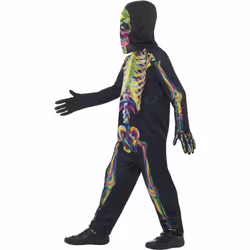 Smiffys Childrens/Kids Skeleton Glow In The Dark Costume Set - 10-12 Years, Black/Green