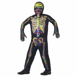 Smiffys Childrens/Kids Skeleton Glow In The Dark Costume Set - 13-14 Years, Black/Green