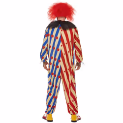 Smiffys Mens Creepy Clown Costume Set - XL, Red/Blue/White