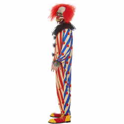 Smiffys Mens Creepy Clown Costume Set - XL, Red/Blue/White