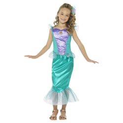 Smiffys Girls Deluxe Mermaid Costume Set - 4-6 Years, Green/Purple
