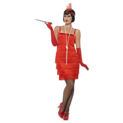 Smiffys Womens/Ladies Flapper Costume Set - L, Red