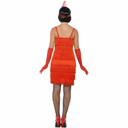 Smiffys Womens/Ladies Flapper Costume Set - L, Red
