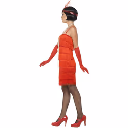 Smiffys Womens/Ladies Flapper Costume Set - L, Red