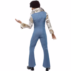 Smiffys Mens Groovy Dancer Costume - L, Blue