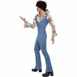 Smiffys Mens Groovy Dancer Costume - L, Blue