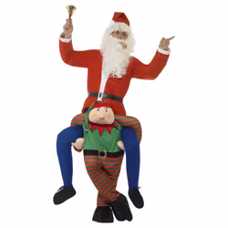 Smiffys Unisex Adult Elf Piggy Back Costume