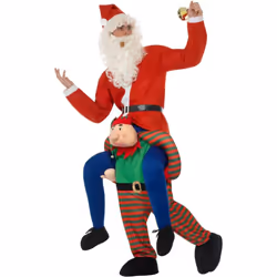 Smiffys Unisex Adult Elf Piggy Back Costume