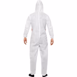 Smiffys Unisex Adult Bloody Forensic Overalls Costume Set - M, Red/White