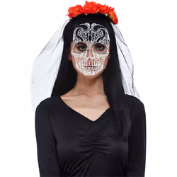 Smiffys Womens/Ladies Day Of The Dead Costume Prop Set