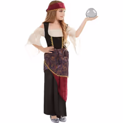 Smiffys Girls Deluxe Fortune Teller Costume Set - 7-9 Years, Multicoloured