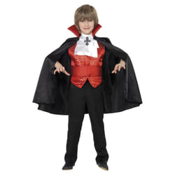 Smiffys Boys Dracula Costume Set - 4-6 Years, Black/Red