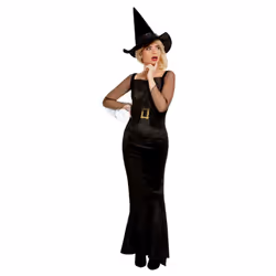 Smiffys Womens/Ladies Glam Witch Costume Set - S, Black
