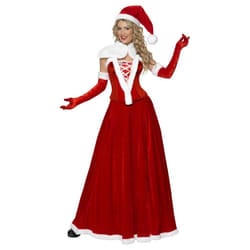 Smiffys Womens/Ladies Luxury Miss Santa Costume Set - S, Red
