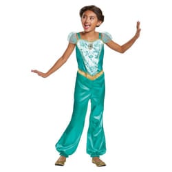 Aladdin Girls Classic Jasmine Costume - 5-6 Years, Teal