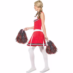 Smiffys Womens/Ladies Cheerleader Costume - XL, Red/White