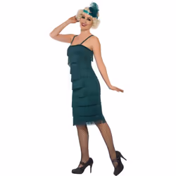 Smiffys Womens/Ladies Flapper Costume Set - M, Green