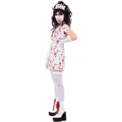 Smiffys Womens/Ladies Zombie Nurse Costume Set - XS, White