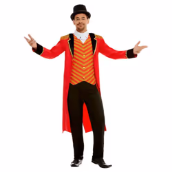 Smiffys Mens Deluxe Ringmaster Costume Set - XL R, Red/Black