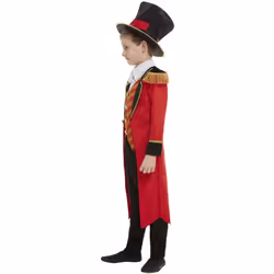 Smiffys Childrens/Kids Deluxe Ringmaster Costume Set - 4-6 Years, Red/Black