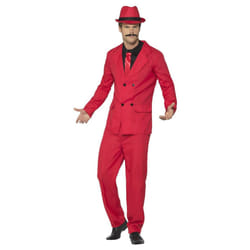Smiffys Mens Zoot Costume Suit Set - L R, Red