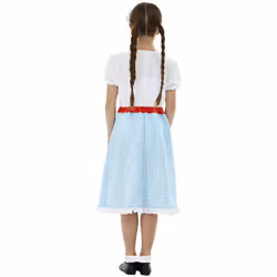 Smiffys Girls Country Girl Costume Set - 7-9 Years, White/Blue