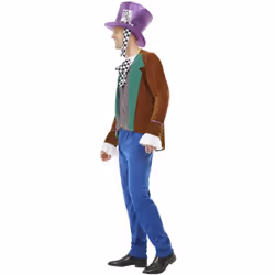 Smiffys Mens Mad Hatter Costume Set - XL R, Multicoloured