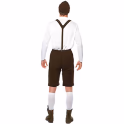 Smiffys Mens Bavarian Costume Set - XL, Brown/White