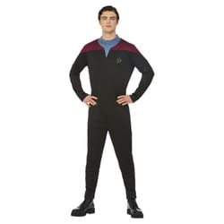 Star Trek Mens Voyager Command Uniform Costume Set - S, Black