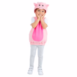 Smiffys Childrens/Kids Pig Costume - 3-4 Years, Pink