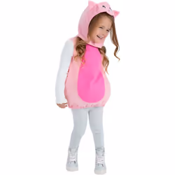 Smiffys Childrens/Kids Pig Costume - 3-4 Years, Pink