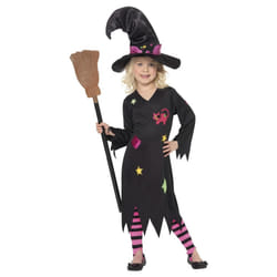 Smiffys Girls Cinder Halloween Witch Costume Set - 3-4 Years, Black/Pink
