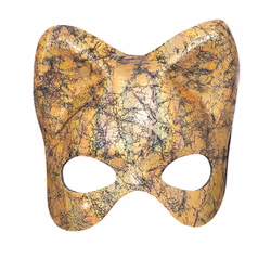 Smiffys Unisex Adult Cat Metallic Eye Mask - One Size, Gold