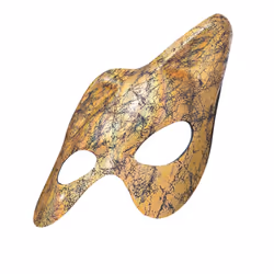 Smiffys Unisex Adult Cat Metallic Eye Mask - One Size, Gold