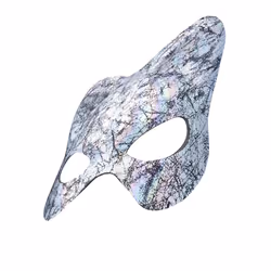 Smiffys Unisex Adult Cat Metallic Eye Mask - One Size, Silver