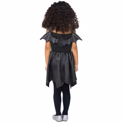 Smiffys Girls Dark Bat Fairy Costume - 4-6 Years, Black/Silver