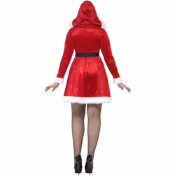 Smiffys Womens/Ladies Miss Santa Curved Costume Set - L, Red/White