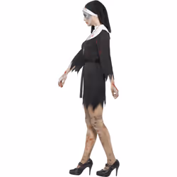Smiffys Womens/Ladies Zombie Sister Costume - XL, Black/White