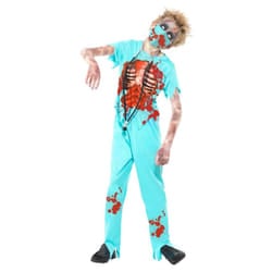 Smiffys Childrens/Kids Zombie Surgeon Costume Set - 13-14 Years, Blue/Red