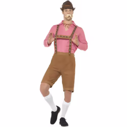 Smiffys Mens Mr Bavarian Costume - L, Red/Brown