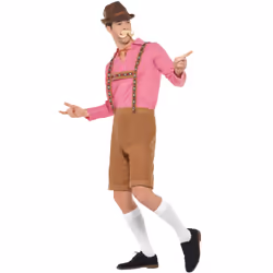 Smiffys Mens Mr Bavarian Costume - XL, Red/Brown