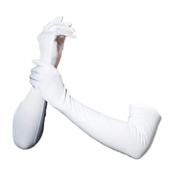 Smiffys Womens/Ladies Long Length Plain Gloves - One Size, White